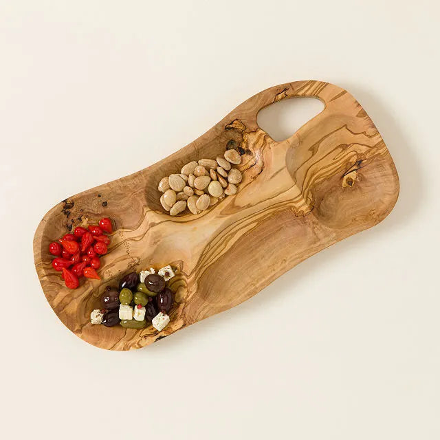 One-of-a-Kind Olive Wood Appetizer Platter