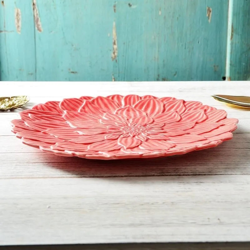 Ceramic Daisy Dinner Plate